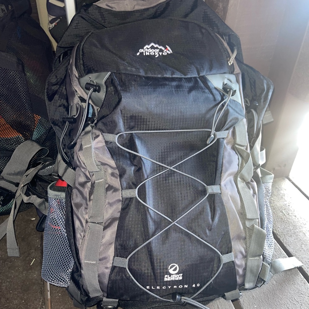 Hiking backpack.